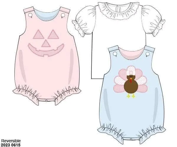 Busy Bee Smocks Reversible bubble 2-delig herfst jersey