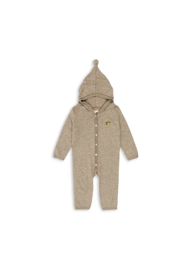Konges Sløjd Mattou Romper light brown merinowol