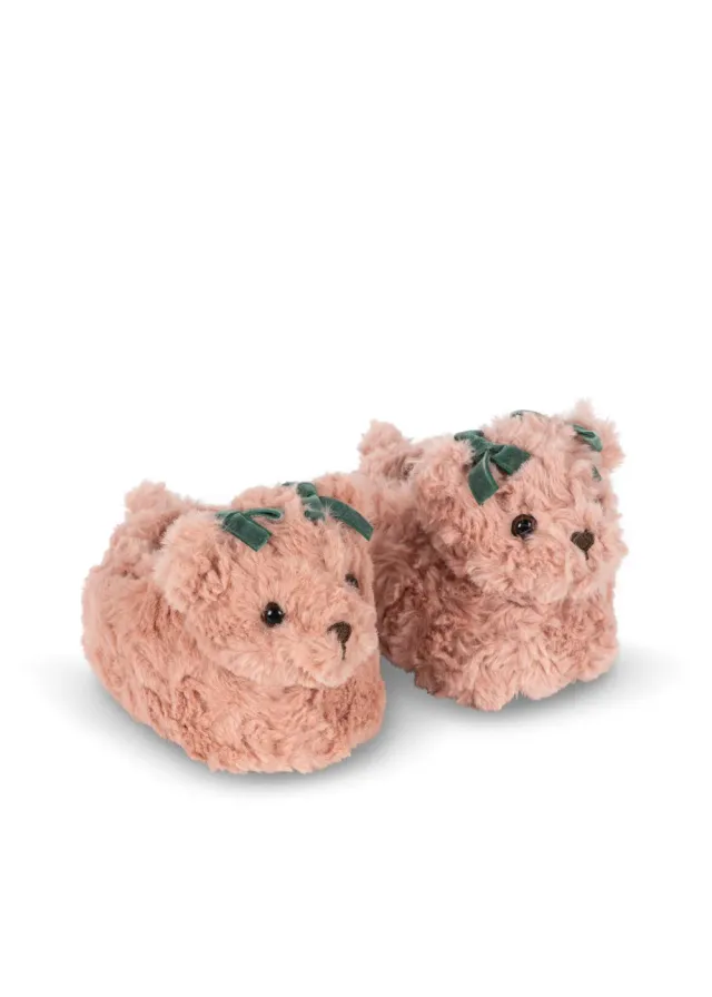 Konges Sløjd Teddy slofjes dusty pink pluche