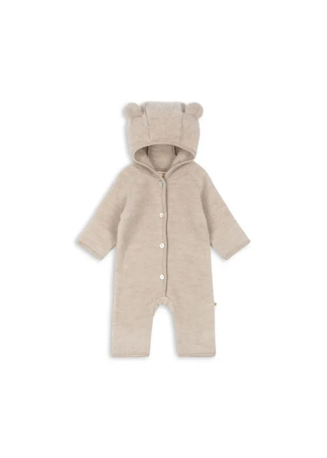 Konges Sløjd Saga onesie oatmeal melange – wol fleece