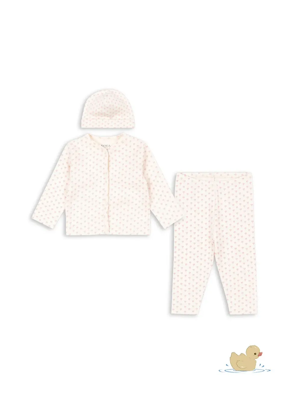 Konges Sløjd Bello newborn set punto rosa biokatoen
