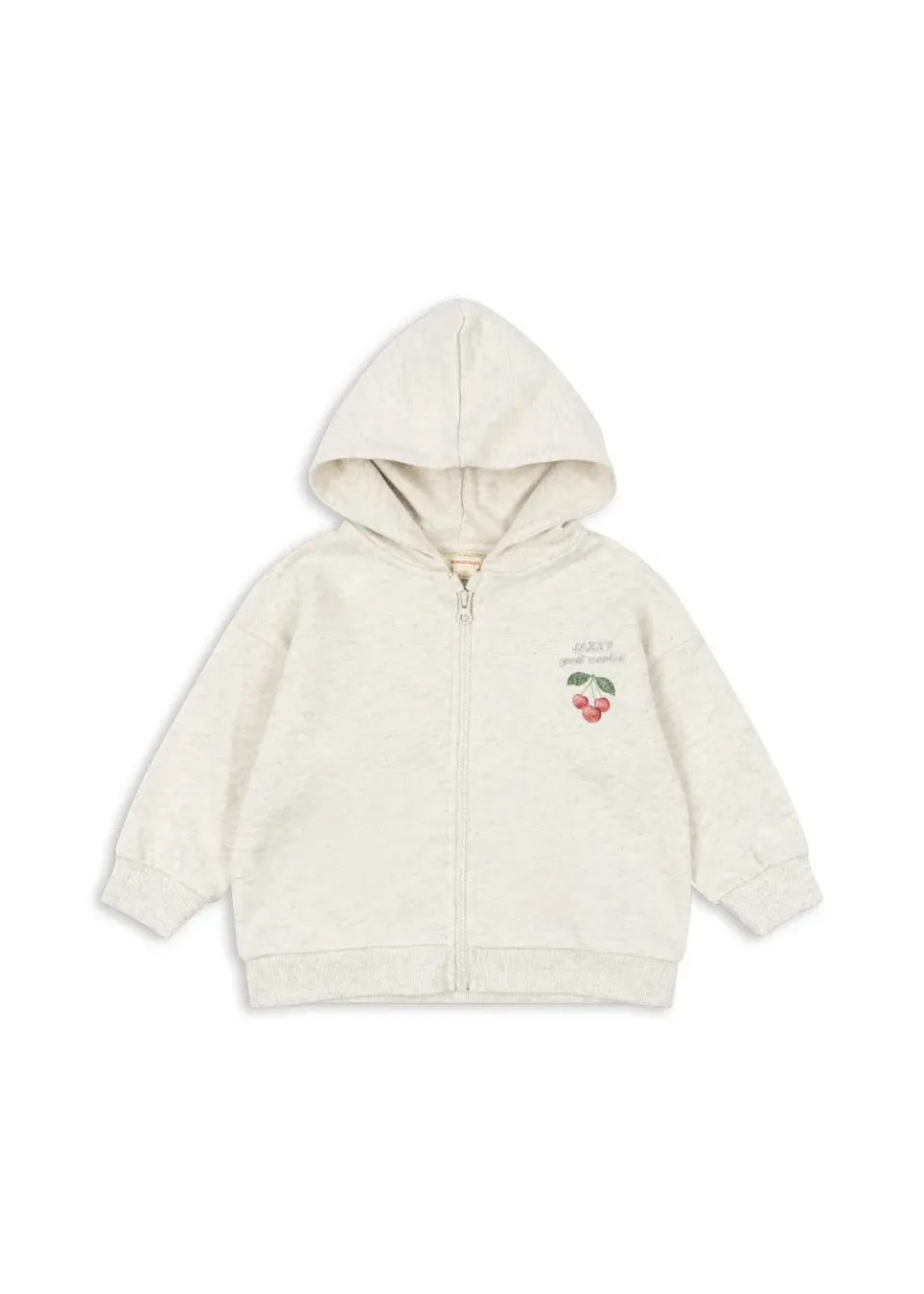 Konges Sløjd Loupy Zip Hoodie off white melange biokatoen