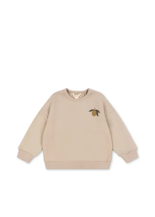 Konges Sløjd Lou sweater oxford tan lemon biokatoen