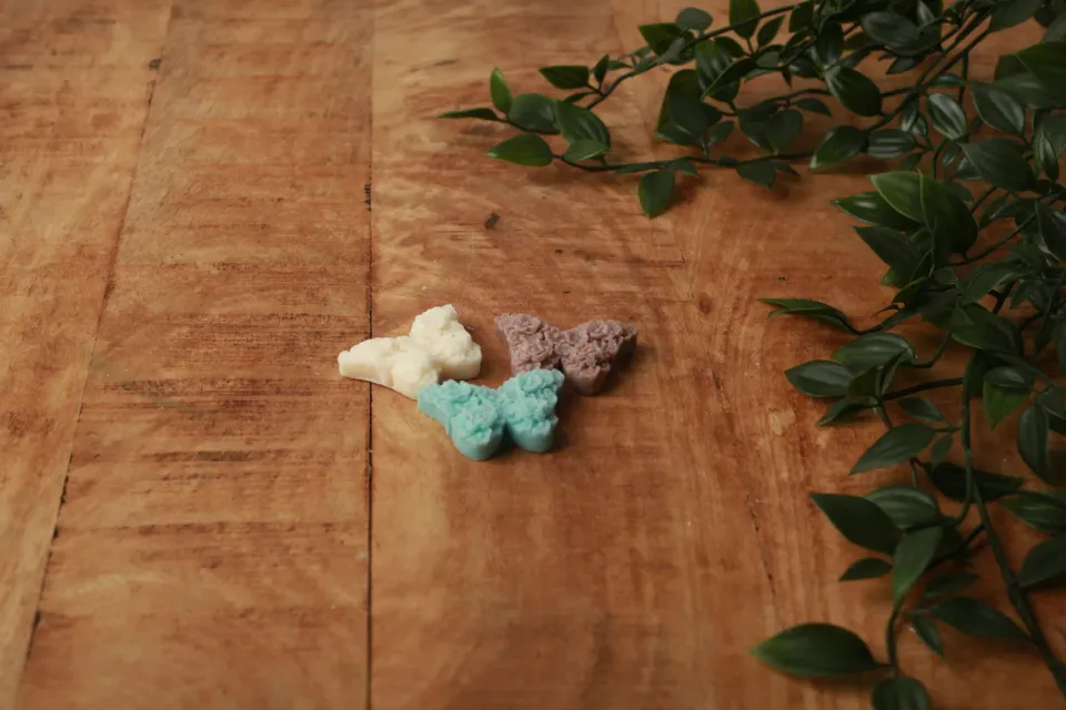 Een presentje vlinder waxmelt frislinnen blauw 50 gram
