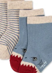 Konges Sløjd Shark sokken 2-pack biokatoen rib