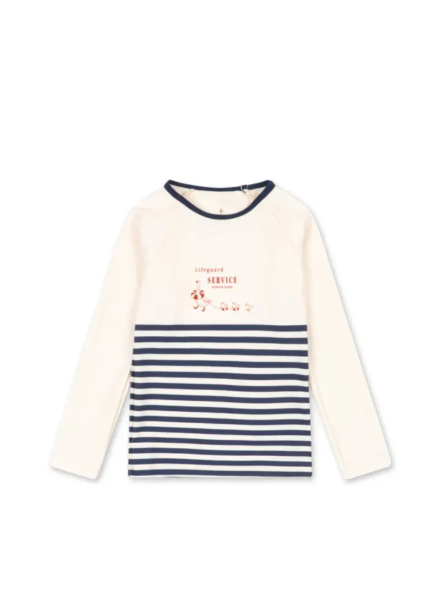 Konges Sløjd Aster Zwemblouse Marin Stripe UPF 50+ UV