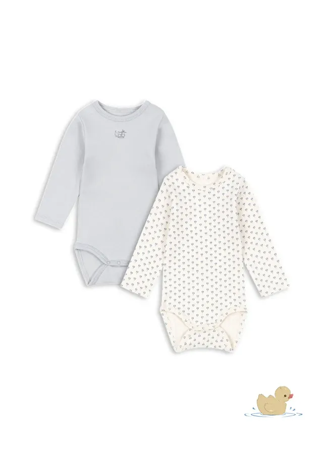 Konges Sløjd Bello romper blue mix 2-pack biokatoen