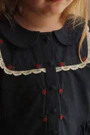 Konges Sløjd Emmy jurk dark navy biokatoen