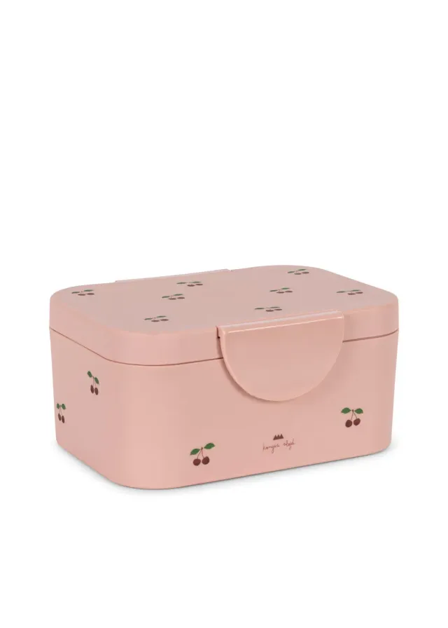 Konges Sløjd Lunchbox broodtrommel cherry pink met snackbakje