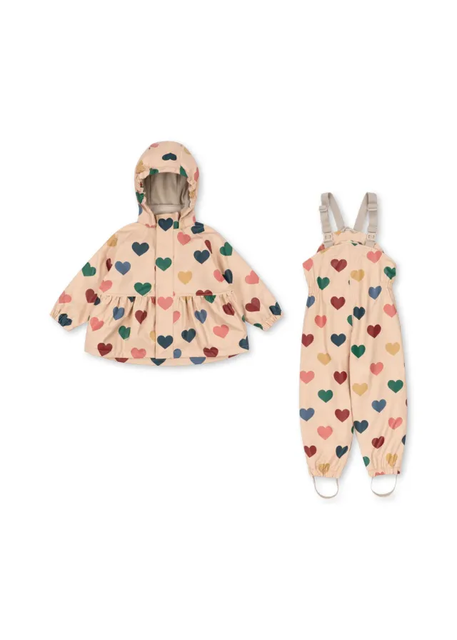 Konges Sløjd Rainy Palme regenset fleece bon coeur coloré