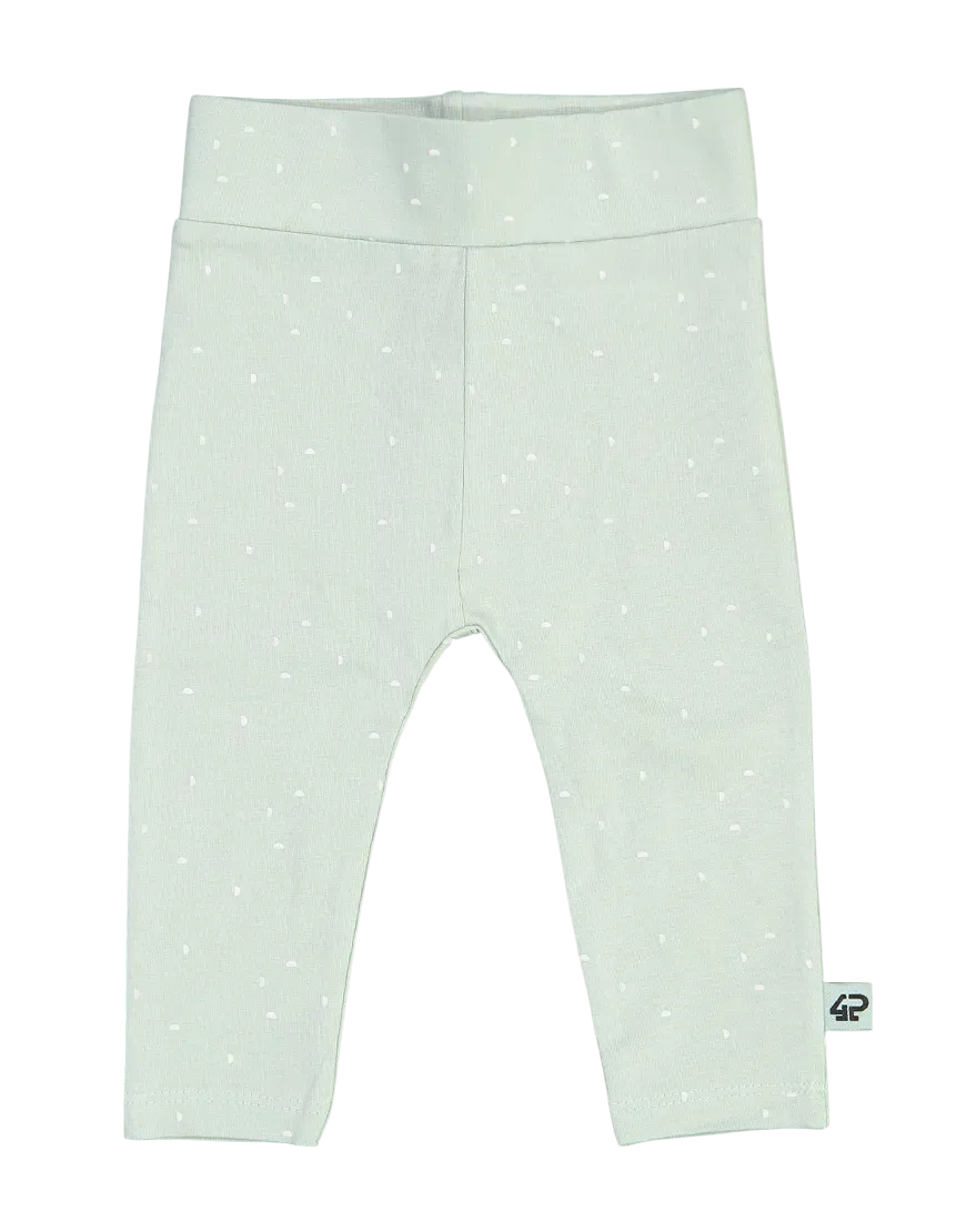 4President Lily Grey Mint legging baby biokatoen