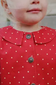 Konges Sløjd Nola shirtjack strawberry dot biokatoen