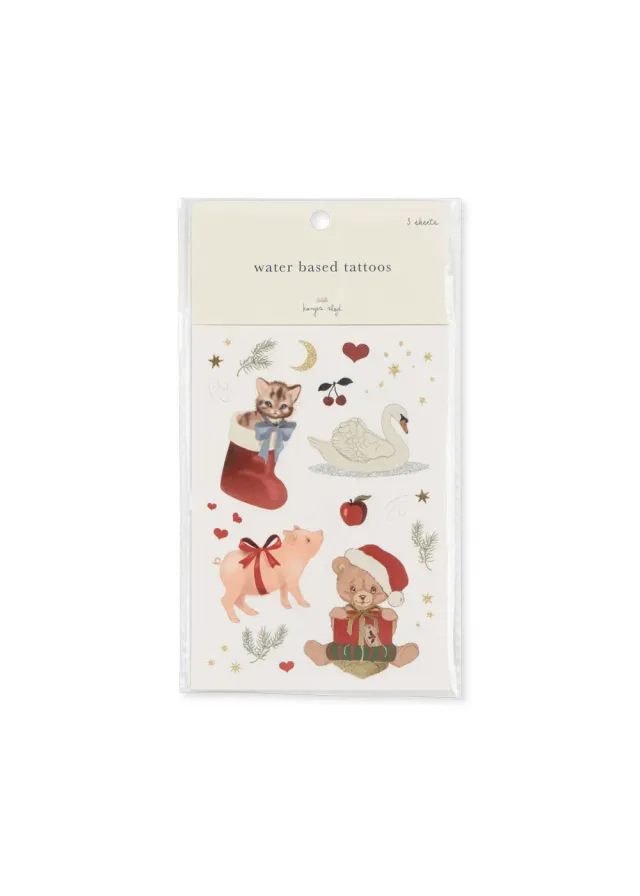Konges Sløjd Kersttatoeages Plaktattoos Christmas Multi 30 Stuks