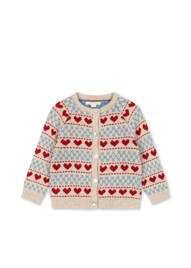 Konges Sløjd Belou cardigan heart wolmix