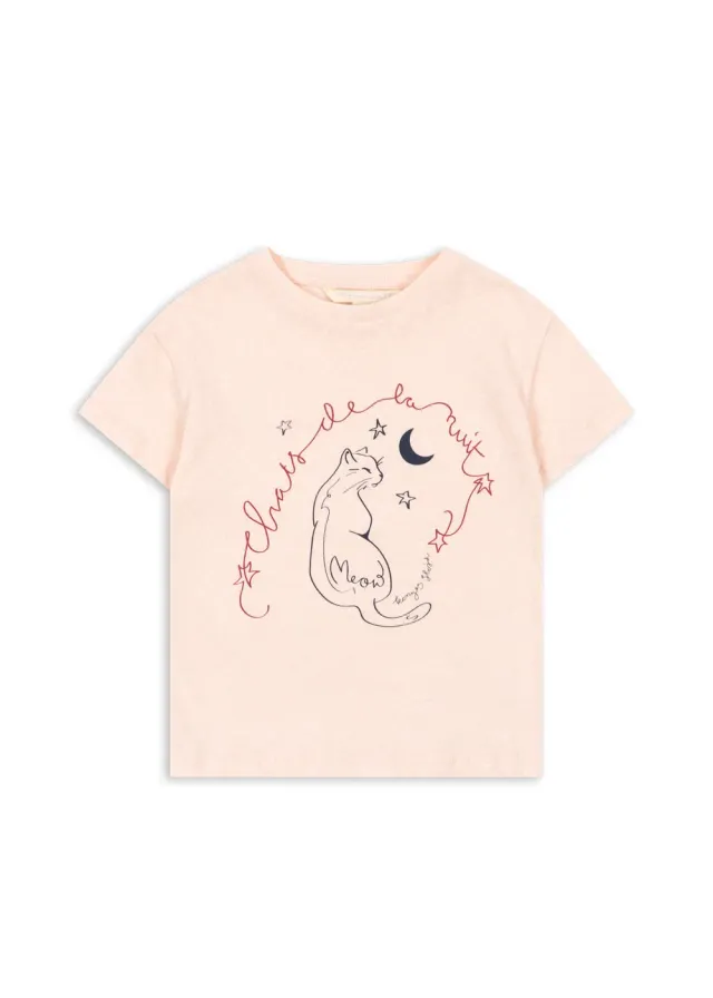 Konges Sløjd Era T-shirt pink meow linnenmix