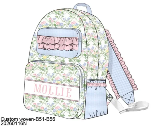 Busy Bee Smocks Mary-Keene rugzak bloemen MOLLIE OS
