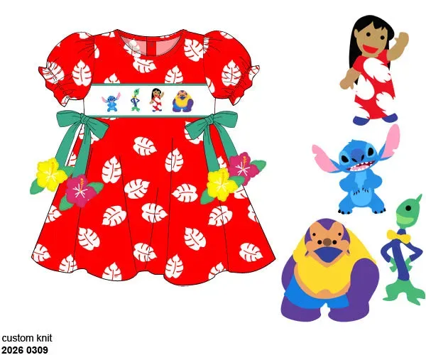 Busy Bee Smocks BBS Dress Up Ohana Princess meisjesjurk