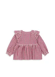 Konges Sløjd Kim shirt sangria butter check biokatoen