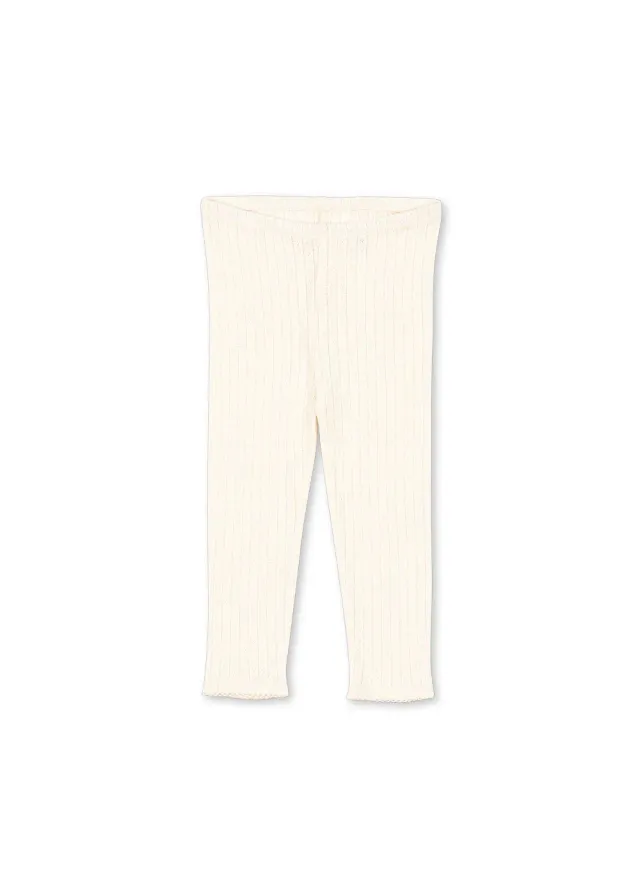 Konges Sløjd Minnie legging antique white biokatoen