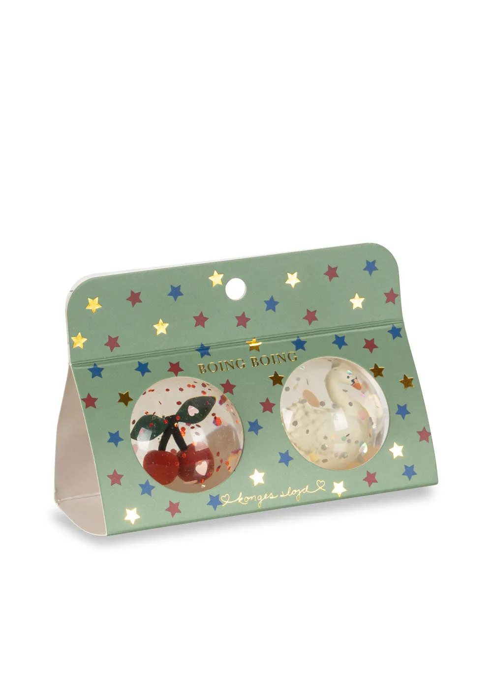 Konges Sløjd Stuiterbal cherry swan met glitter 3D figuur