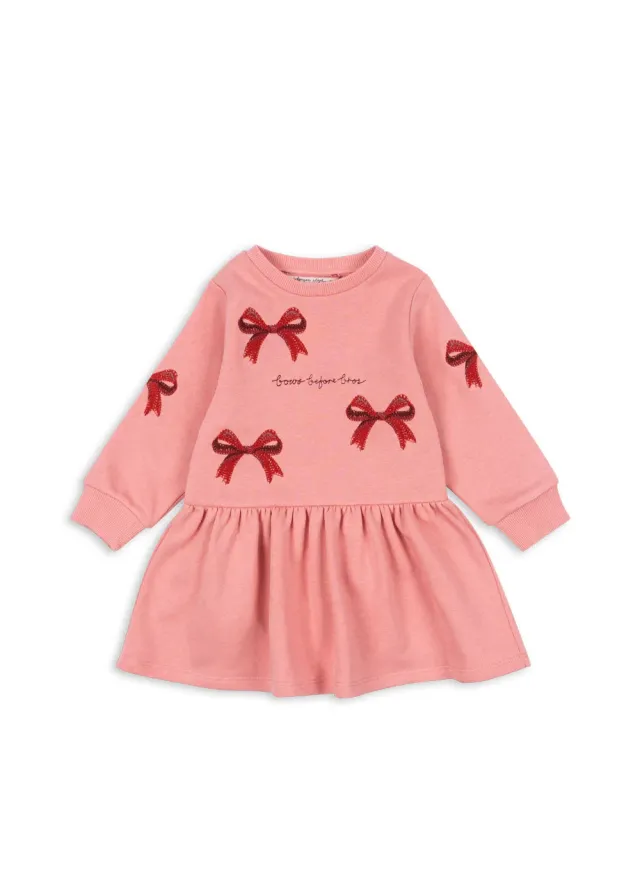Konges Sløjd Lou Bow Strawberry Ice sweatjurk biokatoen