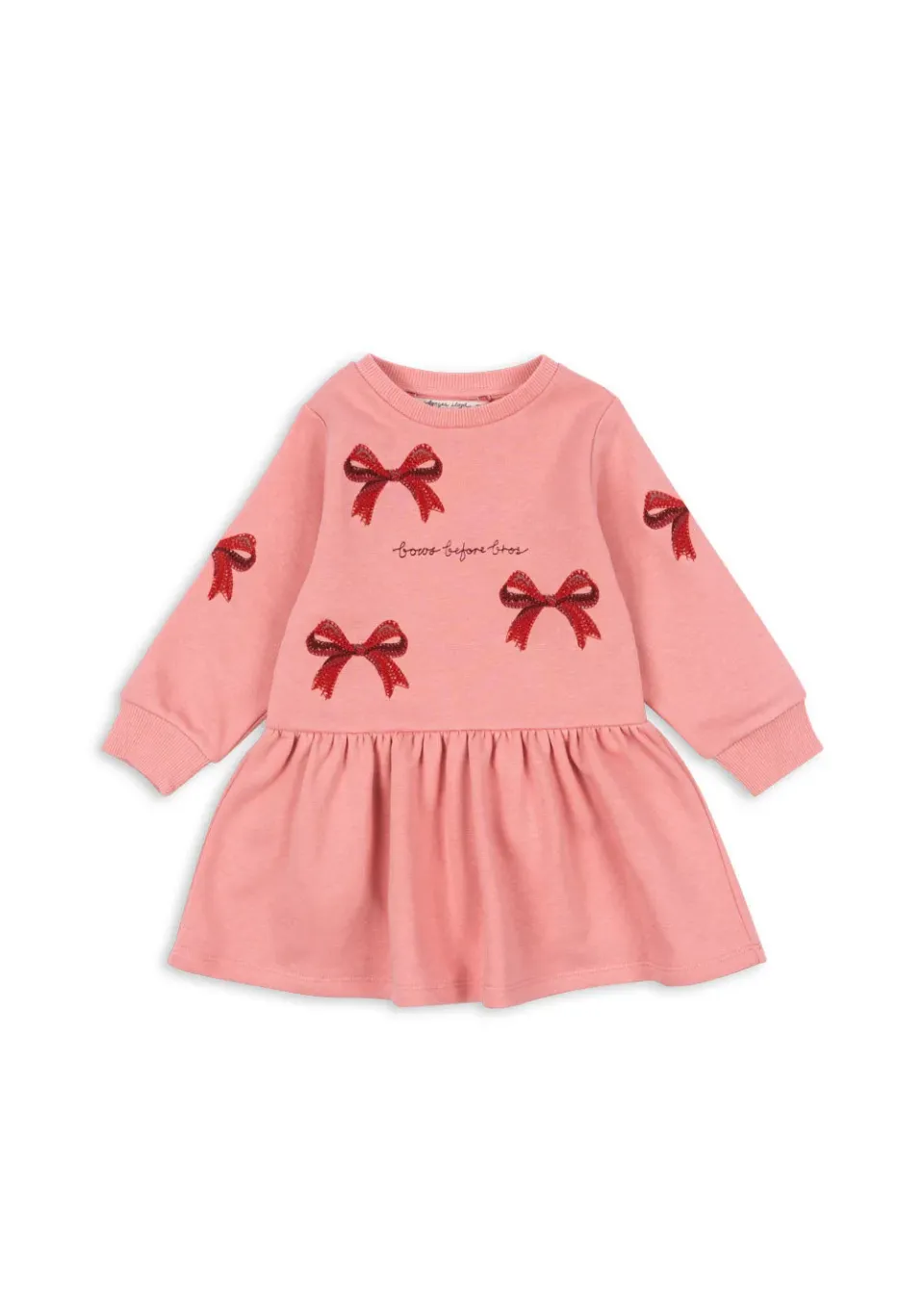Konges Sløjd Lou Bow Strawberry Ice sweatjurk biokatoen