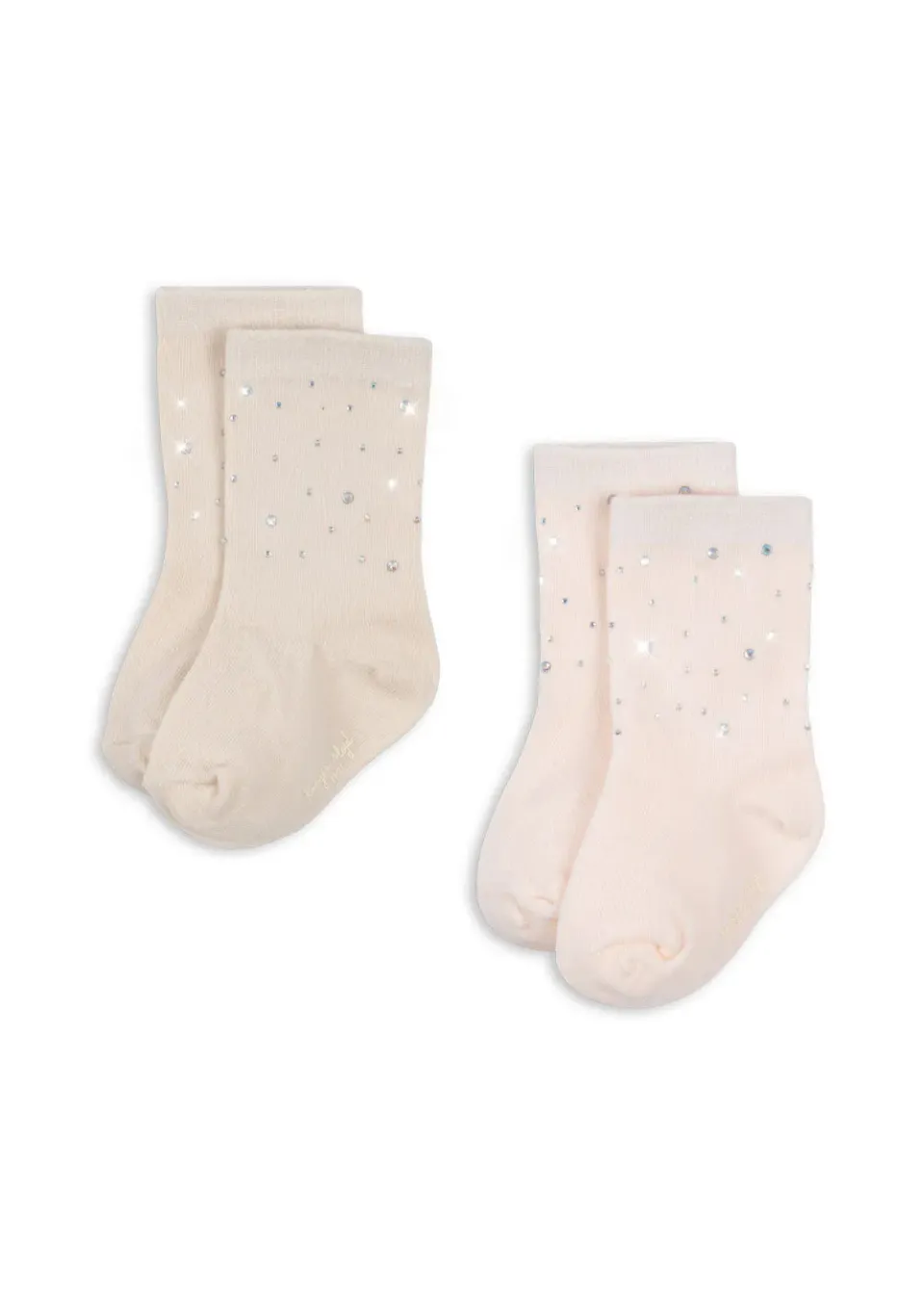 Konges Sløjd pailletten sokken 2-pack creole pink katoen