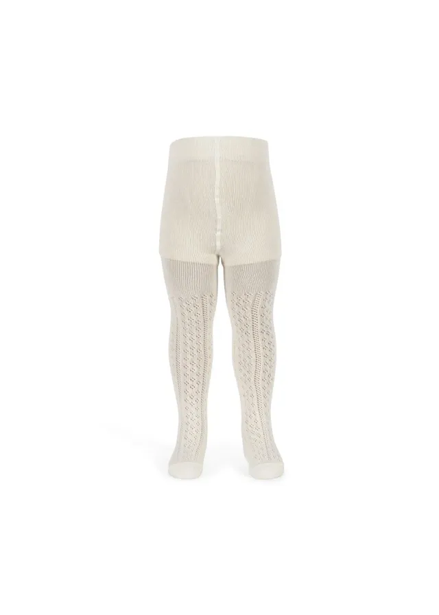 Konges Sløjd wollen panty off white ajour