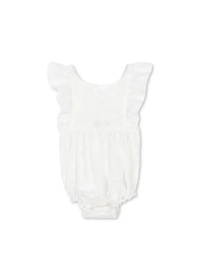 Konges Sløjd Lacey Romper broderie optic white katoen