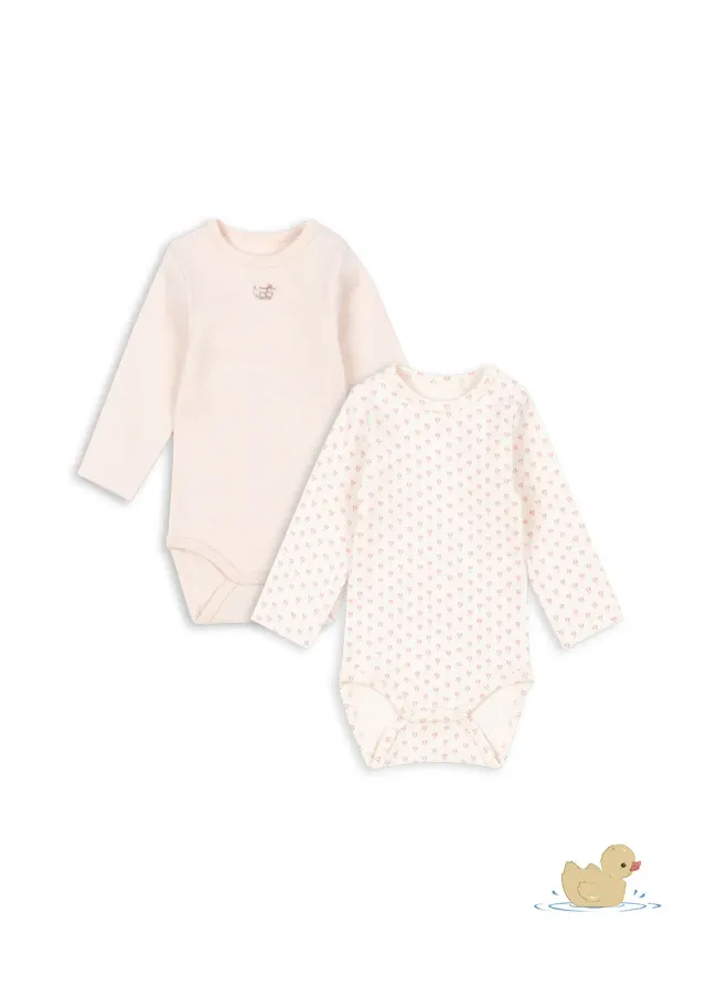 Konges Sløjd Bello Romper Blush Mix – 2-Pack Biokatoen