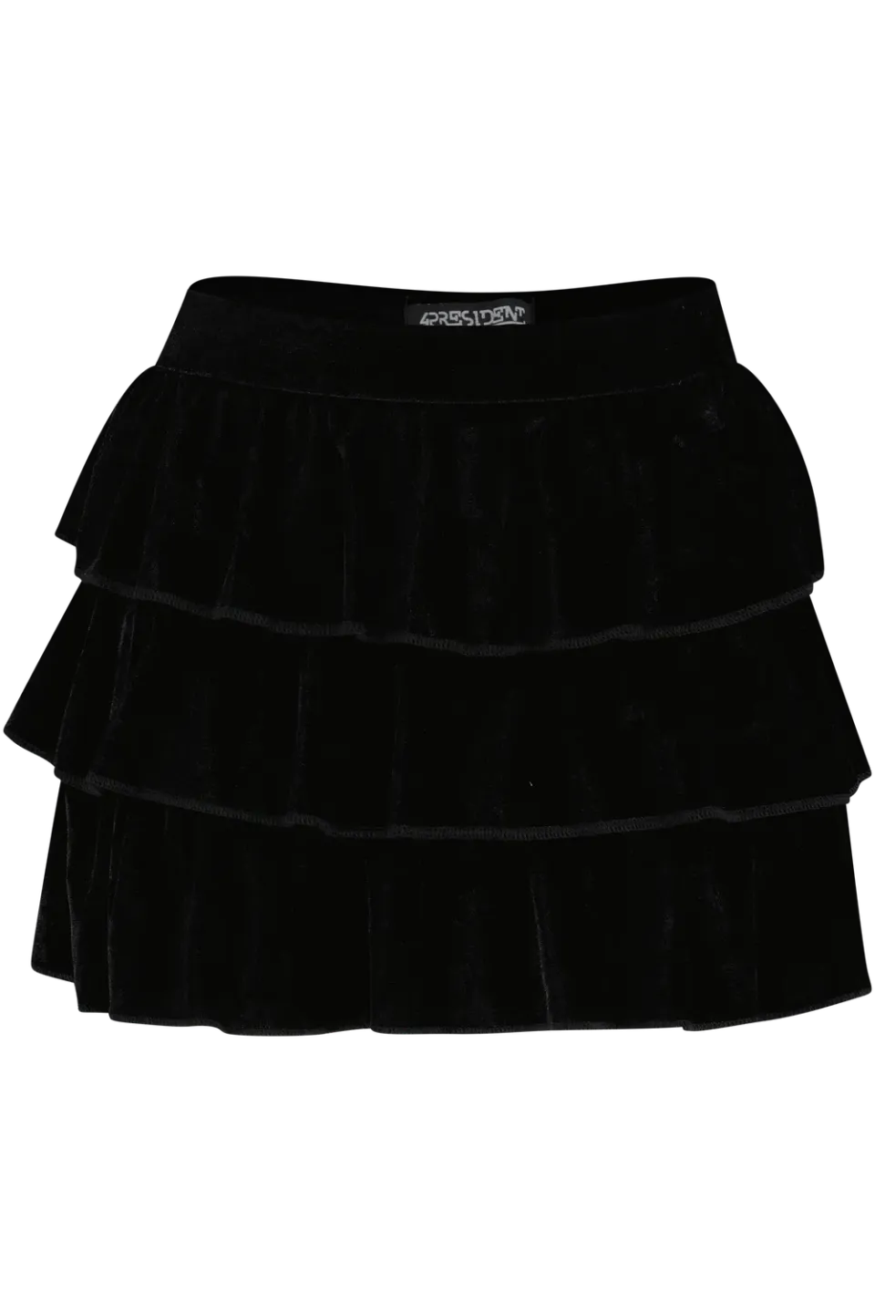 4PRESIDENT Alaina Black rokje zwart velvet