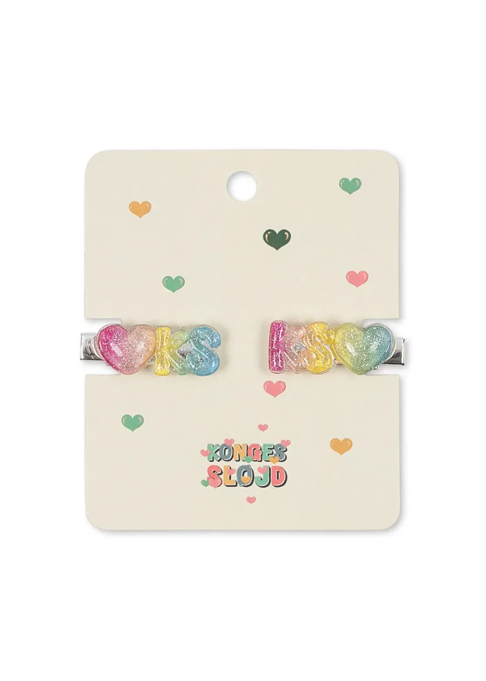 Konges Sløjd glitter haarclips rainbow set van 2