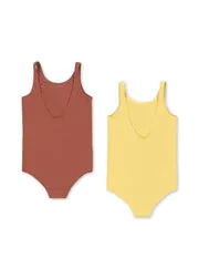 Konges Sløjd Marva badpak 2-pack pampas/mahogany sneldrogend