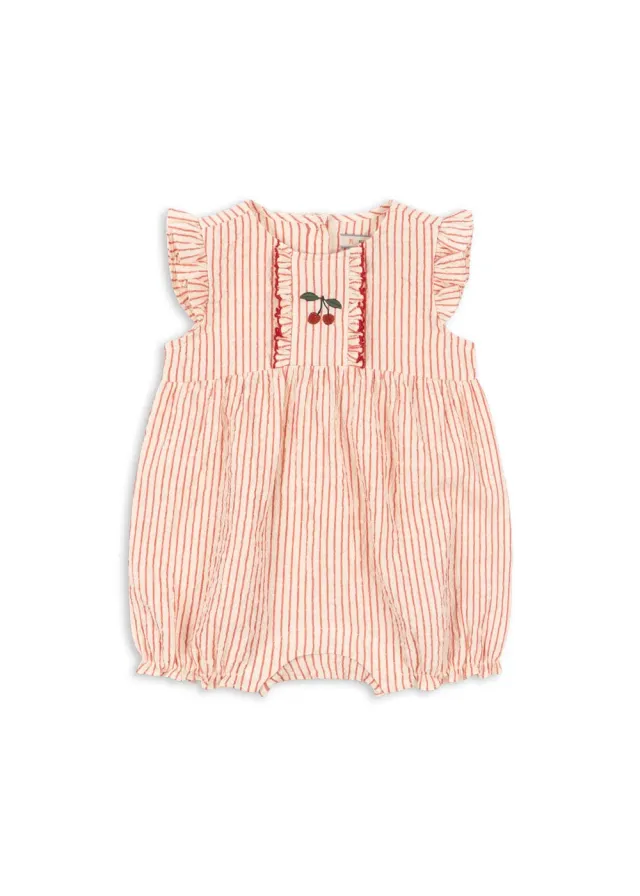 Konges Sløjd Ellie Ruche romper amour stripe biokatoen
