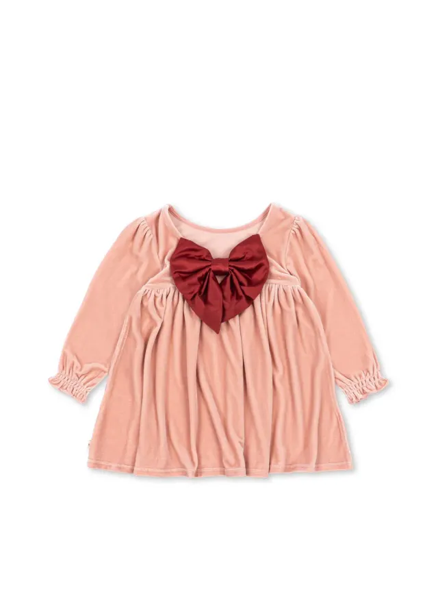 Konges Sløjd Gia jurk met strik mellow rose velours