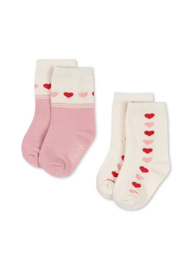 Konges Sløjd sokken heart 2-pack jacquard
