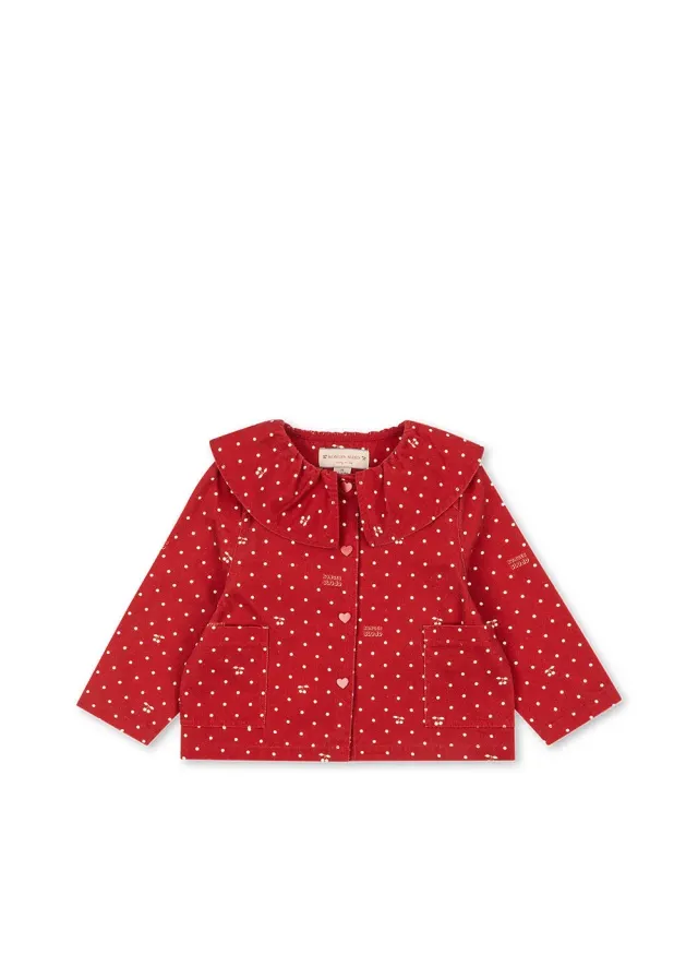Konges Sløjd Magot Overhemdjas Cherry Dot Derby denim