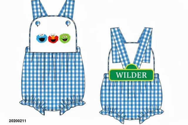 Busy Bee Smocks Street Friends Wilder romper 3T geweven ruches