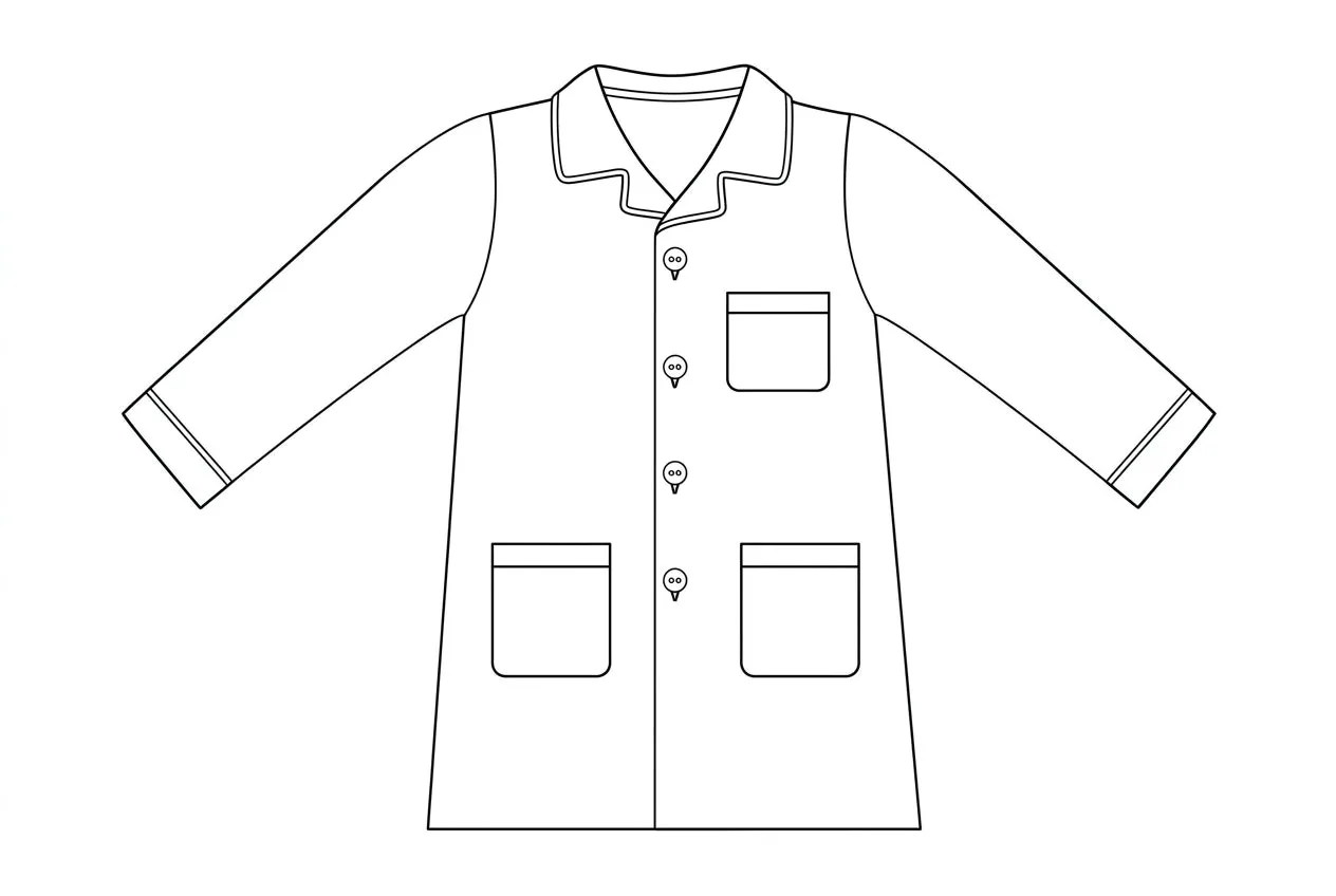 Busy Bee Smocks BBS Dress Up labjas geweven unisex 2T 5