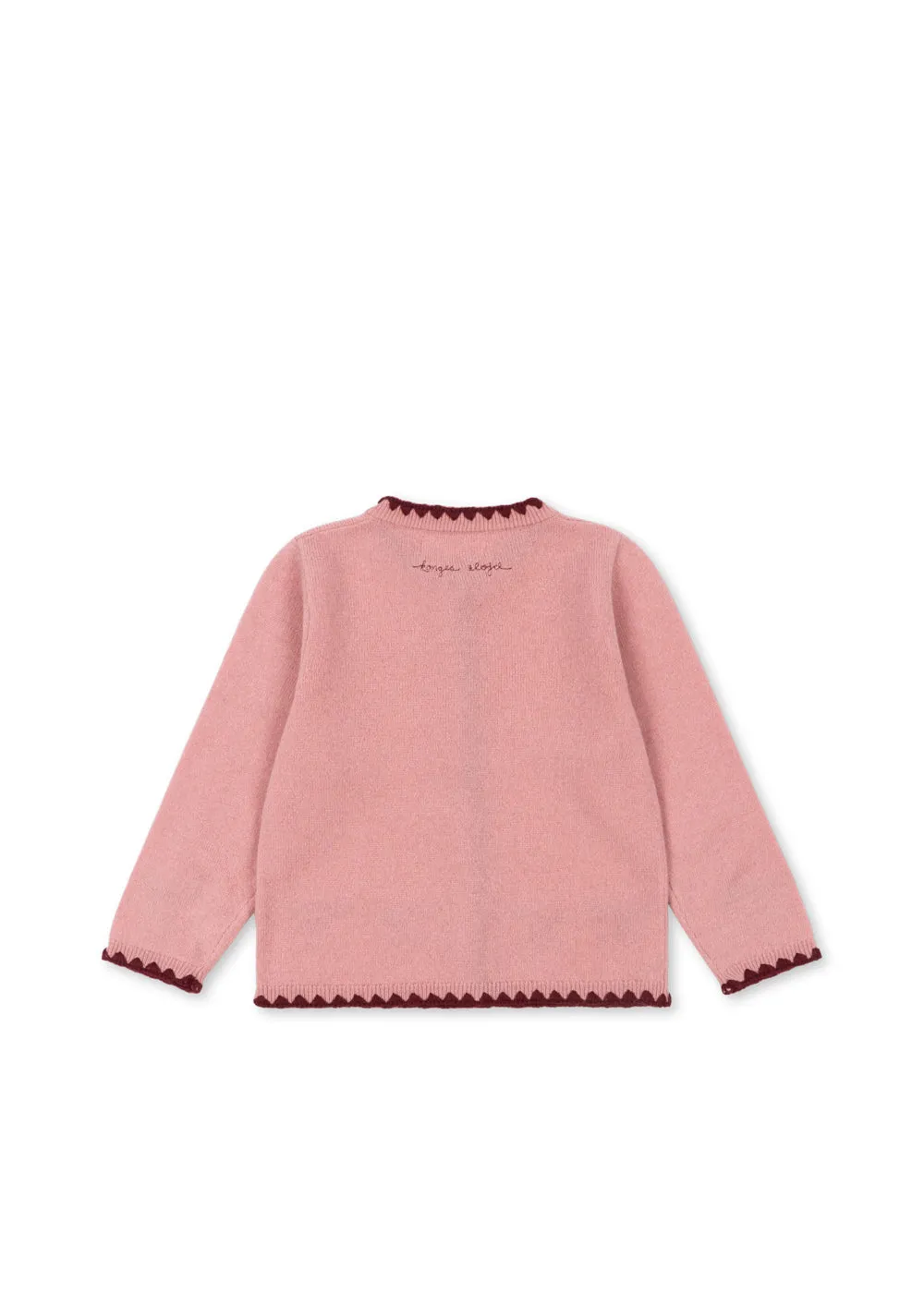 Konges Sløjd Collette cardigan pale blush wollen vest