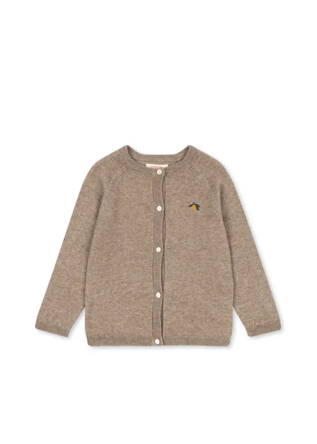 Konges Sløjd Mattou cardigan light brown wolvest