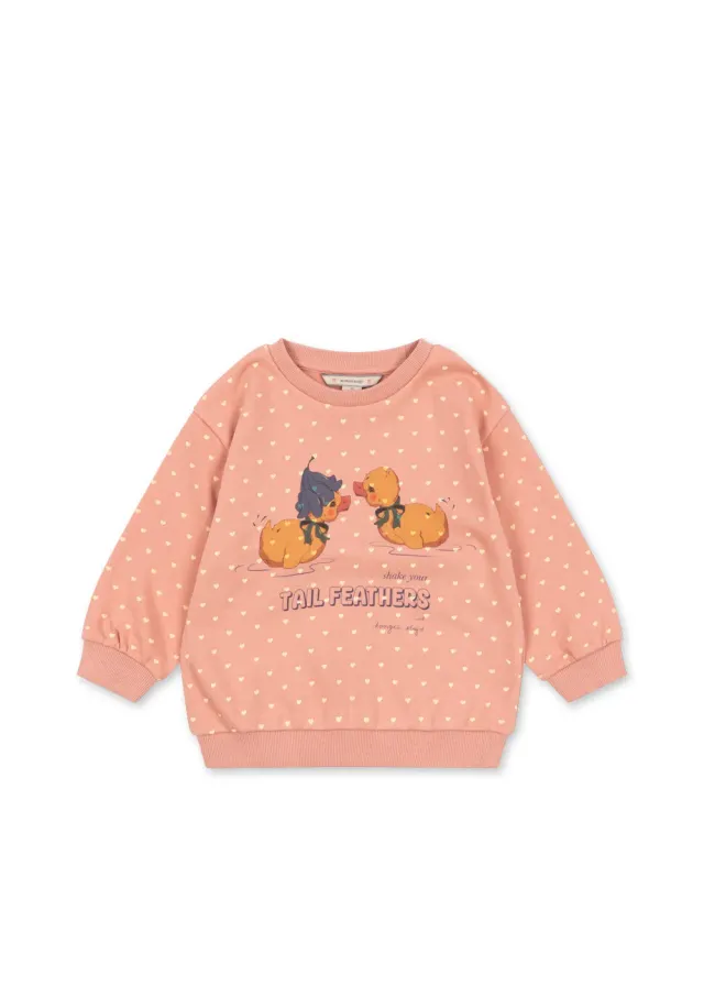 Konges Sløjd Spotty Sweater coeur feathers biokatoen