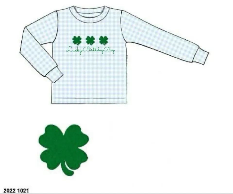 Busy Bee Smocks Clovers overhemd Lucky Boy 6 groen