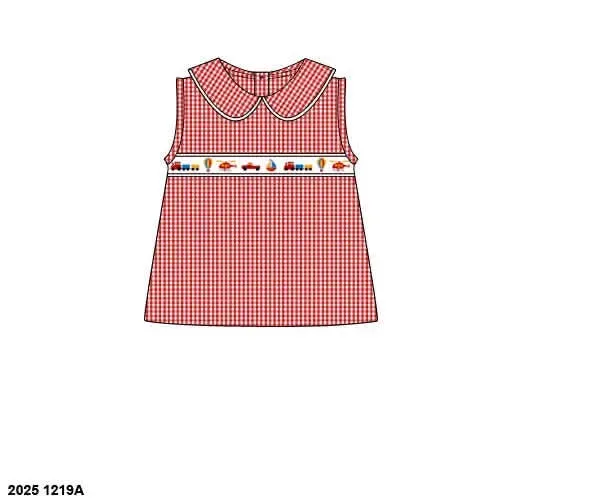 Busy Bee Smocks Boys Mix & Match Vehicle Ribbon overhemd 9M geweven