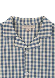 Konges Sløjd Kim shirt captains blue check biokatoen
