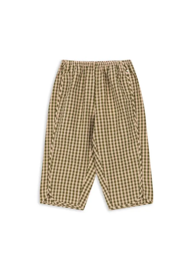 Konges Sløjd Kim broek avocado check biokatoen