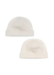 Konges Sløjd Fio Beanie Muts Blue Mix 2-Pack Biokatoen
