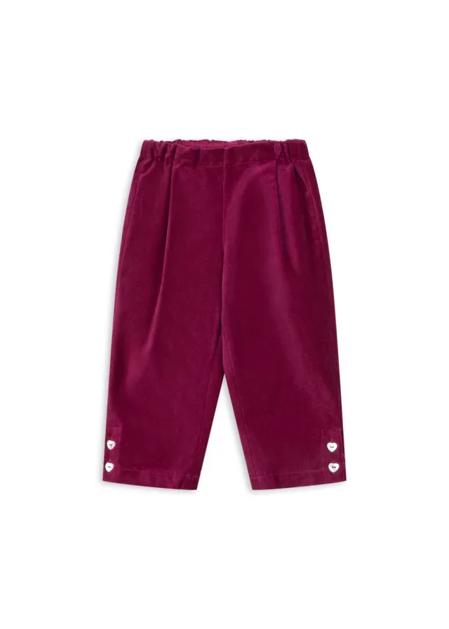 Konges Sløjd Barbara fluwelen broek sangria