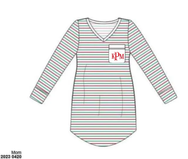 Busy Bee Smocks Tinsel Stripes nachtjapon XXXL KPM