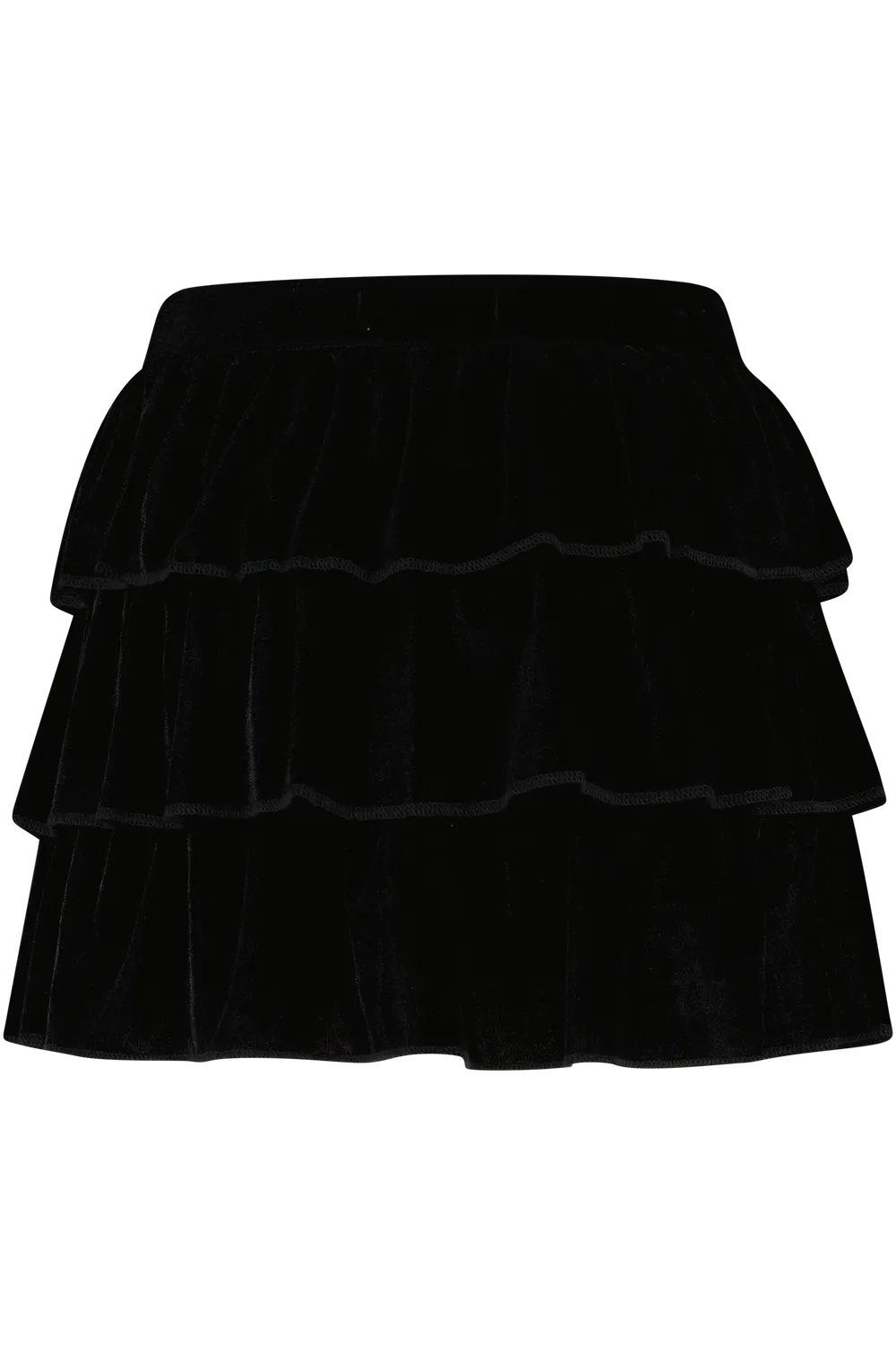 4PRESIDENT Alaina Black rokje zwart velvet